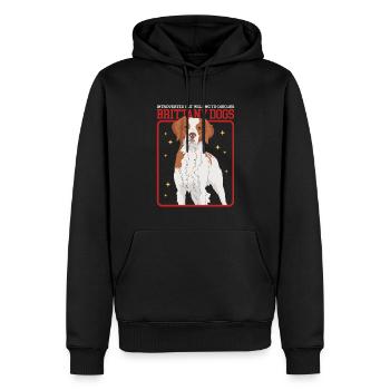 Brittany Epagneul Breton Vorstehhunde Geschenk - Männer Premium Bio Hoodie - Schwarz - Vorne - Nico (187cm)
