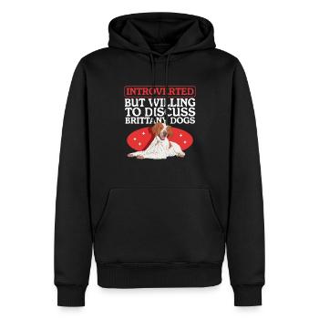 Brittany Hund Epagneul Breton Geschenk - Männer Premium Bio Hoodie - Schwarz - Vorne - Nico (187cm)