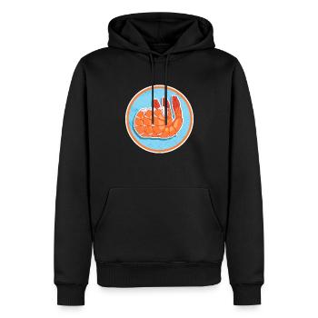 Crabe Crevette Crabe Lover Crabe Cadeau - Sweat à capuche Premium bio Homme - noir - Devant - Nico (187cm)