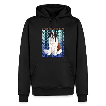 Bernhardiner Hund St. Bernhardshund Geschenk - Männer Premium Bio Hoodie - Schwarz - Vorne - Nico (187cm)