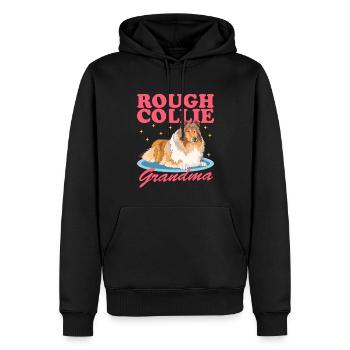 Collie Granny Rough Collies Collies Longhair Collie Cadeau - Sweat à capuche Premium bio Homme - noir - Devant - Nico (187cm)