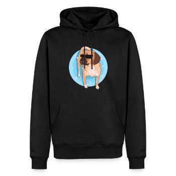 Puggle Hunde Hundebesitzer Hundehalter Geschenk - Männer Premium Bio Hoodie - Schwarz - Vorne - Nico (187cm)