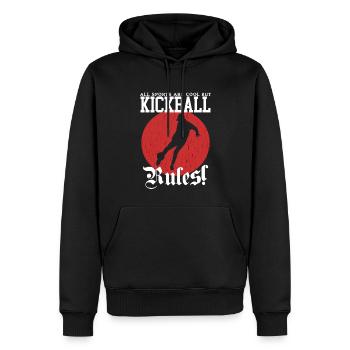 Kickball Kickballer Kickball Cadeau de joueur - Sweat à capuche Premium bio Homme - noir - Devant - Nico (187cm)