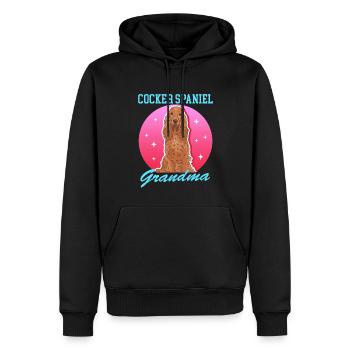 Cocker Spaniel Granny chien Cocker Spaniel cadeau - Sweat à capuche Premium bio Homme - noir - Devant - Nico (187cm)