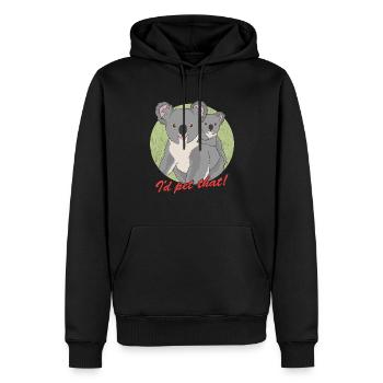 Koala Koalas Koala ours Koala ours cadeau - Sweat à capuche Premium bio Homme - noir - Devant - Nico (187cm)