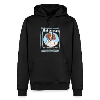 Brittany Epagneul Breton Hund Geschenk - Männer Premium Bio Hoodie - Schwarz - Vorne - Nico (187cm)