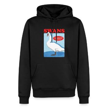 Schwan Schwanenliebhaber Vogel Schwäne Geschenk - Männer Premium Bio Hoodie - Schwarz - Vorne - Nico (187cm)