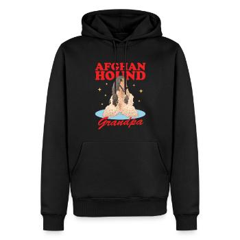 Cadeau de propriétaire de chien de grand-mère de lévrier afghan - Sweat à capuche Premium bio Homme - noir - Devant - Nico (187cm)