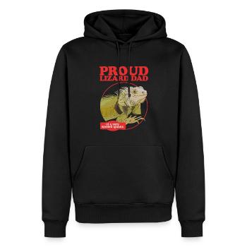 Leguan Dad Reptilien Eidechse Leguane Geschenk - Männer Premium Bio Hoodie - Schwarz - Vorne - Nico (187cm)