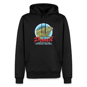 Leguan Dad | Reptilien Eidechse Leguane Geschenk - Männer Premium Bio Hoodie - Schwarz - Vorne - Nico (187cm)