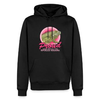 Leguan Mom | Reptilien Eidechse Leguane Geschenk - Männer Premium Bio Hoodie - Schwarz - Vorne - Nico (187cm)