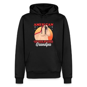 American Cocker Spaniel grand-père chiens cadeau - Sweat à capuche Premium bio Homme - noir - Devant - Nico (187cm)
