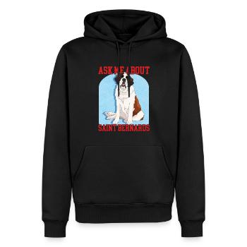 Bernhardiner Hund St. Bernhardshund Geschenk - Männer Premium Bio Hoodie - Schwarz - Vorne - Nico (187cm)