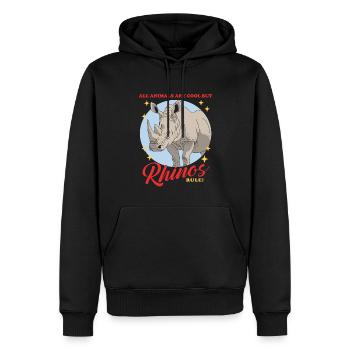 Nashorn Rhinozeros Nashörner Geschenk - Männer Premium Bio Hoodie - Schwarz - Vorne - Nico (187cm)