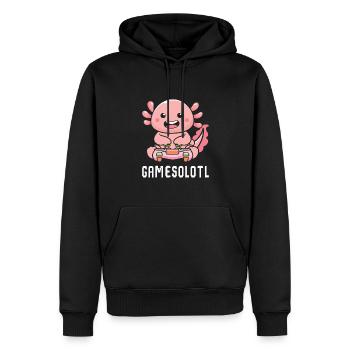 Mignon axolotl drôle mexicain salamandre amant Tee - Sweat à capuche Premium bio Homme - noir - Devant - Nico (187cm)
