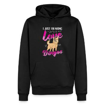 Dingo Australian Dingoes Dog Gift - Men’s Premium Organic Hoodie - black - Front - Nico (187cm)