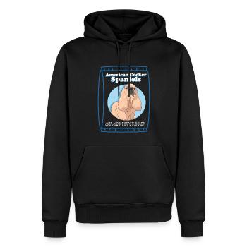 Les épagneuls cocker américains sont comme un cadeau - Sweat à capuche Premium bio Homme - noir - Devant - Nico (187cm)