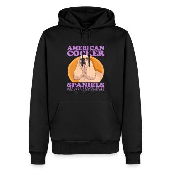 Amerikanischer Cocker Spaniel Besitzer Geschenk - Männer Premium Bio Hoodie - Schwarz - Vorne - Nico (187cm)