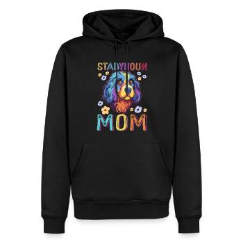 Cadeau de propriétaire de chien Stabyhoun Mom Stabijhoun - Sweat à capuche Premium bio Homme - noir - Devant - Nico (187cm)