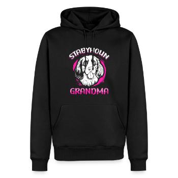 Cadeau de propriétaire de chien Stabyhoun grand-mère Stabijhoun - Sweat à capuche Premium bio Homme - noir - Devant - Nico (187cm)