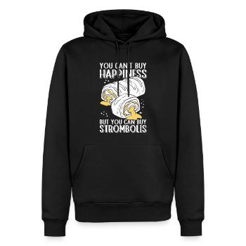 Stromboli Strombolis Pizza Calzone Geschenk - Männer Premium Bio Hoodie - Schwarz - Vorne - Nico (187cm)