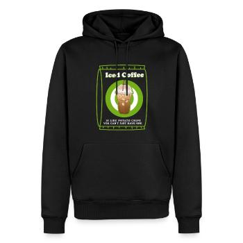 Eiskaffee Kaffeeliebhaber Geschenk - Männer Premium Bio Hoodie - Schwarz - Vorne - Nico (187cm)