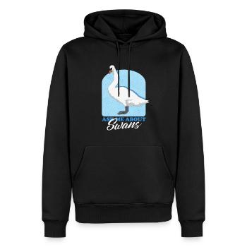 Cygnes cygne cygne amant cadeau - Sweat à capuche Premium bio Homme - noir - Devant - Nico (187cm)