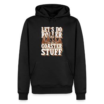 Roller Coaster Roller Coaster Roller Coaster Gift - Men’s Premium Organic Hoodie - black - Front - Nico (187cm)