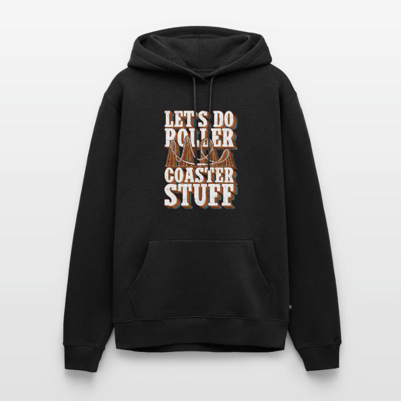 Achterbahn Roller Coaster Rollercoaster Geschenk Männer Premium Bio Hoodie