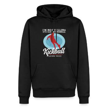 Kickball Kickballer Kickball Cadeau de joueur - Sweat à capuche Premium bio Homme - noir - Devant - Nico (187cm)