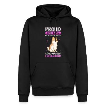 Langhaariger Chihuahua Mom Hundebesitzer Geschenk - Männer Premium Bio Hoodie - Schwarz - Vorne - Nico (187cm)