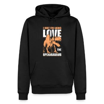 Spinosaurus Dinos dinosaure Dino cadeau - Sweat à capuche Premium bio Homme - noir - Devant - Nico (187cm)