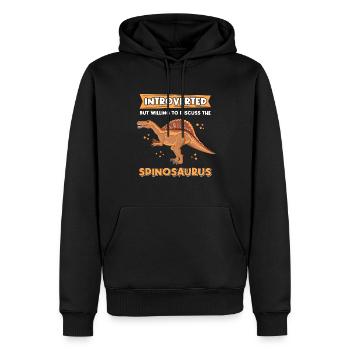 Spinosaurus Dino dinosaure Dinos cadeau - Sweat à capuche Premium bio Homme - noir - Devant - Nico (187cm)