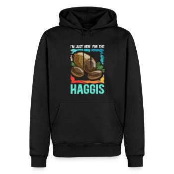 Haggis manger plat écossais cadeau - Sweat à capuche Premium bio Homme - noir - Devant - Nico (187cm)