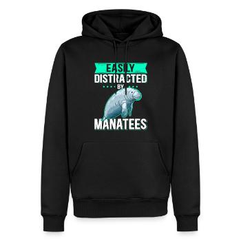 Manati Manatee Manatis Rundschwanzseekuh Geschenk - Männer Premium Bio Hoodie - Schwarz - Vorne - Nico (187cm)