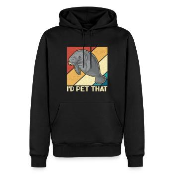 Manati Manatee Rundschwanzseekuh Seekuh Geschenk - Männer Premium Bio Hoodie - Schwarz - Vorne - Nico (187cm)