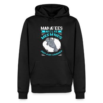 Manati Manatee Rundschwanzseekuh Seekühe Geschenk - Männer Premium Bio Hoodie - Schwarz - Vorne - Nico (187cm)