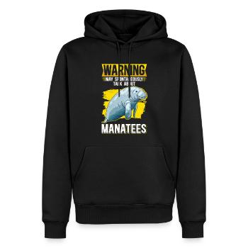 Manati Seekühe Rundschwanzseekuh Manatee Geschenk - Männer Premium Bio Hoodie - Schwarz - Vorne - Nico (187cm)