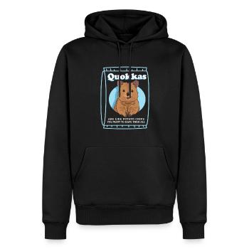 Quokka Kurzschwanzkängurus Quokkas Geschenk - Männer Premium Bio Hoodie - Schwarz - Vorne - Nico (187cm)