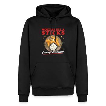 Mozzarella Sticks Mozzarella-Sticks Geschenk - Männer Premium Bio Hoodie - Schwarz - Vorne - Nico (187cm)