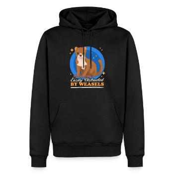 Belette naine belette Hermännchen cadeau - Sweat à capuche Premium bio Homme - noir - Devant - Nico (187cm)