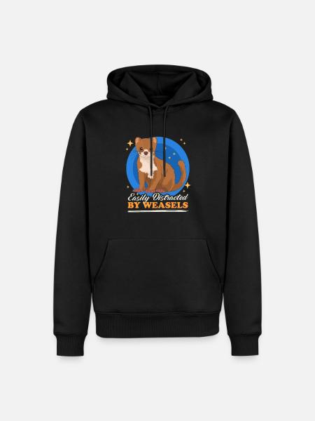 Weasel Dwarf Weasel Hermännchen Gift - Men’s Premium Organic Hoodie - black