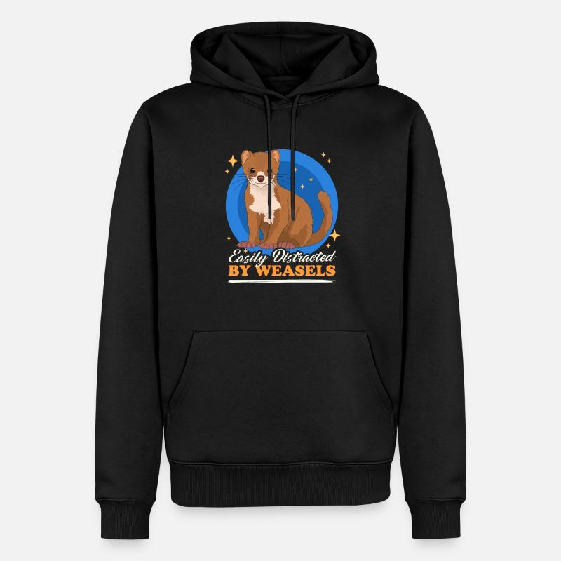 Belette naine belette Hermännchen cadeau - Sweat à capuche Premium bio Homme - noir