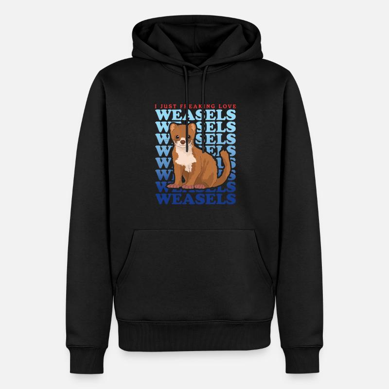 Wiesel Kleinwiesel Hermännchen Geschenk - Männer Premium Bio Hoodie - Schwarz