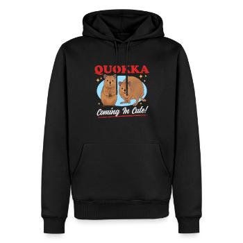 Quokka kangourou à queue courte Quokkas cadeau - Sweat à capuche Premium bio Homme - noir - Devant - Nico (187cm)