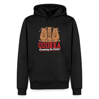 Quokka kangourou à queue courte kangourou cadeau - Sweat à capuche Premium bio Homme - noir - Devant - Nico (187cm)