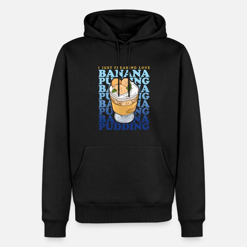 Bananenpudding Bananen-Pudding Geschenk - Männer Premium Bio Hoodie - Schwarz