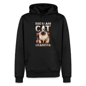 Chats de Birmanie grand-père Birman chat Birman cadeau - Sweat à capuche Premium bio Homme - noir - Devant - Nico (187cm)