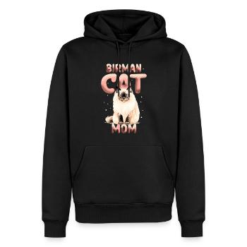Chats Birman maman Birman chat Birman cadeau - Sweat à capuche Premium bio Homme - noir - Devant - Nico (187cm)