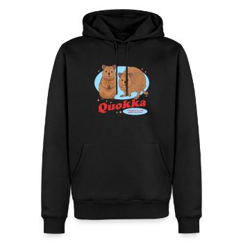 Quokka kangourous kangourou à queue courte cadeau - Sweat à capuche Premium bio Homme - noir - Devant - Nico (187cm)